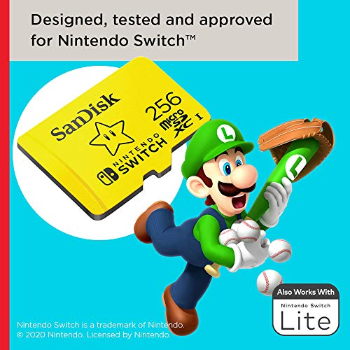 SanDisk microSDXC UHS-ITarjeta para Nintendo Switch 256B, Producto con Licencia de Nintendo