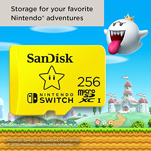 SanDisk microSDXC UHS-ITarjeta para Nintendo Switch 256B, Producto con Licencia de Nintendo