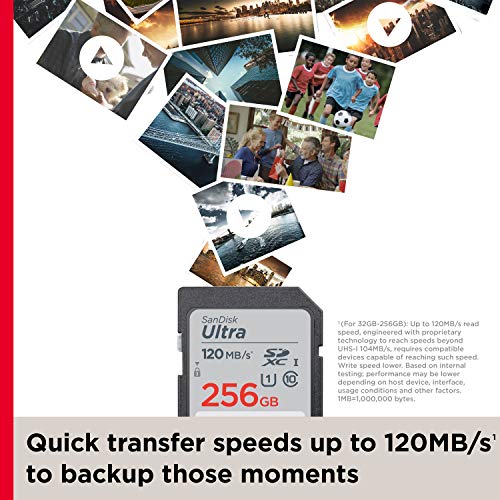 SanDisk Ultra SDXC , Tarjeta de memoria de 64 GB, hasta 120 MB/s, Class 10, UHS-I y V10