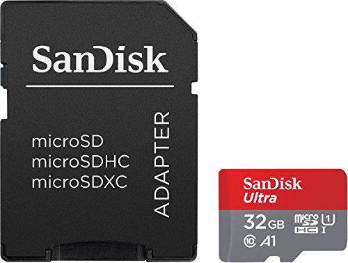 SanDisk Ultra Tarjeta de memoria microSDHC con adaptador SD, hasta 98 MB/s, rendimiento de apps A1, Clase 10, U1, 32 GB