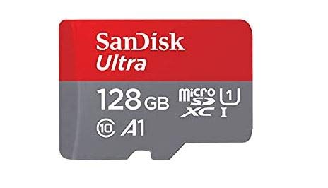 SanDisk Ultra Tarjeta de memoria microSDXC 128 GB con adaptador SD, hasta 120 MB/s, rendimiento de apps A1, Clase 10, U1