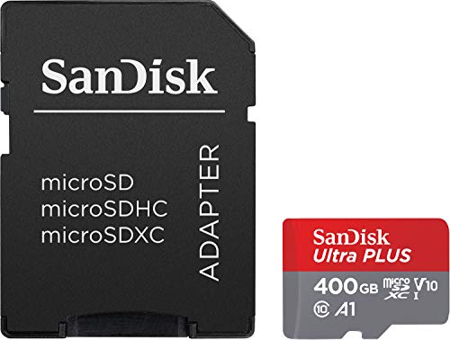 SanDisk Ultra Tarjeta de memoria microSDXC con adaptador SD, hasta 100 MB/s, rendimiento de apps A1, Clase 10, U1, 400 GB