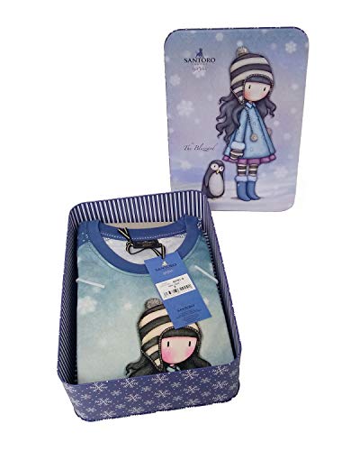 Santoro Pijama Manga Larga Blizzard para Mujer, Color Azul, Talla M