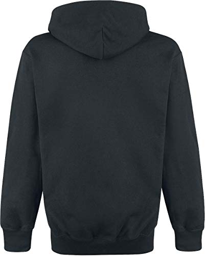 Sarcasm Inc. Hombre Sudadera con Capucha Negro M, 80% algodón, 20% poliéster, Regular