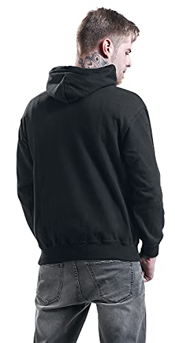 Sarcasm Inc. Hombre Sudadera con Capucha Negro M, 80% algodón, 20% poliéster, Regular