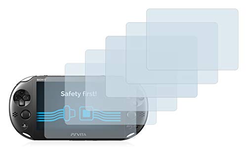 savvies Protector Pantalla Compatible con Sony Playstation PS Vita Slim (6 Unidades) Película Ultra Transparente