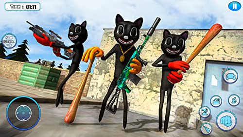Scary Cartoon Cat Open World Crime Hero Game 3D