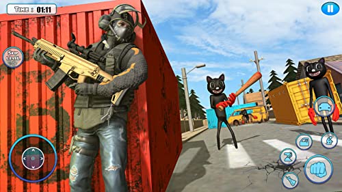 Scary Cartoon Cat Open World Crime Hero Game 3D