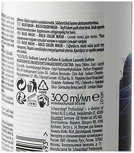 Schwarzkopf Bold Color Wash Champú de Color Azul - 300 ml