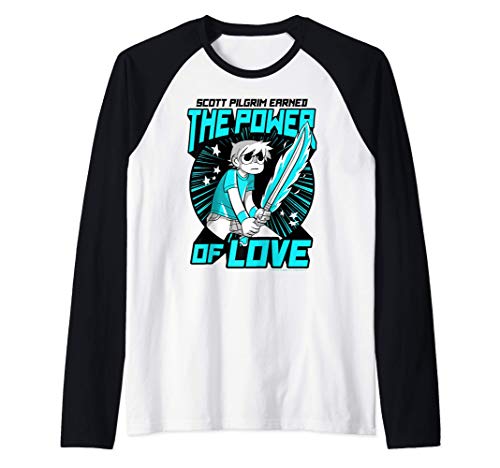 Scott Pilgrim Vs. The World Power of Love Scott Portrait Camiseta Manga Raglan