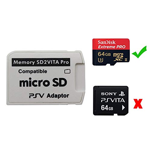 SD2Vita 5.0 Adaptador de Tarjeta de Memoria, para PS Vita PSVSD, Adaptador Micro SD PSV 1000/2000 PSTV FW 3.60 HENkaku Enso System