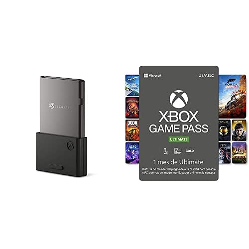Seagate Expansion Card para Xbox Series X|S, 1 TB, Unidad de Estado sólido NVMe (STJR1000400) + Suscripción Xbox Game Pass Ultimate - 1 Mes | Xbox/Win 10 PC - Código de Descarga