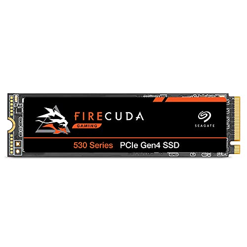 Seagate FireCuda 530 NVMe SSD, 500 GB, SSD interno, M.2 PCIe Gen4 ×4 NVMe 1.4, 7000 MB/s, 3D TLC NAND, 640 TBW, 1,8 M horas MTBF, para PS5/PC, 3 años de servicios Rescue (ZP500GM3A013)