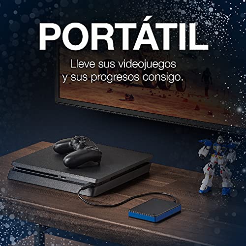 Seagate Game Drive for PS4, 4 TB, Unidad de disco duro externa, HDD portátil, compatible con PS4 y PS5 (STGD4000400)