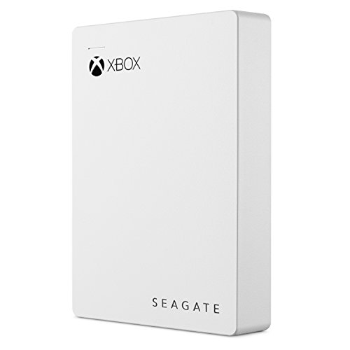 Seagate Game Drive para Xbox, 4 TB, Disco duro externo, HDD portátil, USB 3.0, Blanco, diseñado para Xbox One, 2 meses de suscripción a Xbox Game Pass, y 2 años de servicios Rescue (STEA4000407)