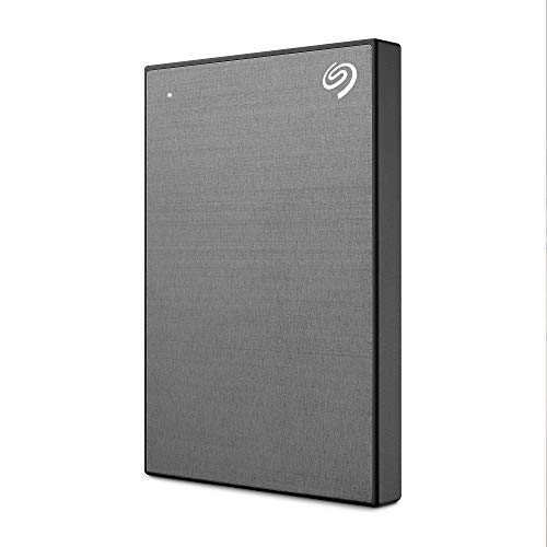 Seagate One Touch, 2 TB, Unidad Disco Duro Externa, Gris Espacial, USB 3.0, PC, Mac, 1 año Mylio Create, 4 meses Adobe Creative Cloud, 2 años servicios Rescue, Amazon Special Edition (STKB2000404)