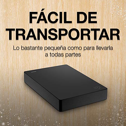 Seagate Portable Drive, 4 TB, Unidad de disco duro externo, USB 3.0 para PC, ordenador portátil y Mac y 2 años de servicios Rescue, Amazon Special Edition (STGX4000400)