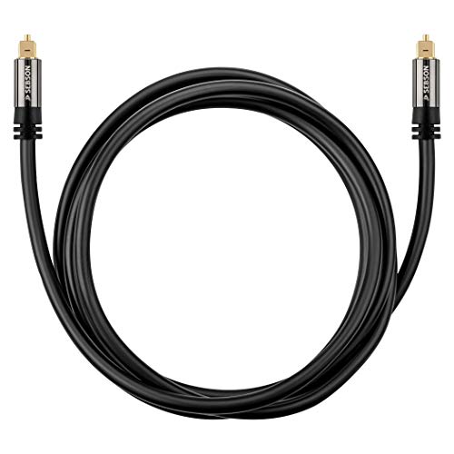 SEBSON Cable Optico Audio Digital 5m, Toslink Cable Fibra Optica para Barra de Sonido, TV, Sistemas HiFi, Consolas de Videojuego, Home Cinema