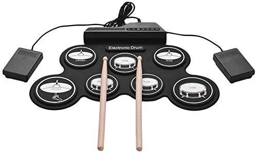SEESEE.U Portable Roll up Drum Kit Hand Roll Electronic Drum USB Silicone Simulator Drum Cumpleaños Navidad año Nuevo Regalo para niño