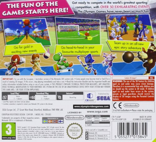 SEGA Mario & Sonic at the London 2012 Olympic Games - Juego (Nintendo 3DS, Deportes, E (para todos))