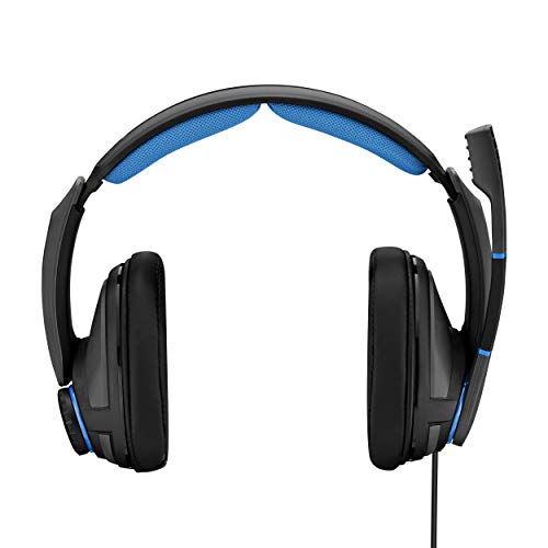 Sennheiser GSP 300 - Microauricular cerrado para gaming, color negro y azul, Around Ear