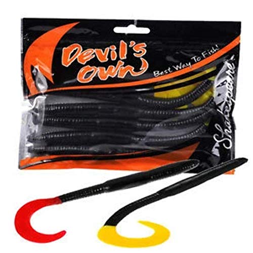 Shakespeare del diablo propios Hellfire gusanos – negro/rojo 15,5 cm (6IN)