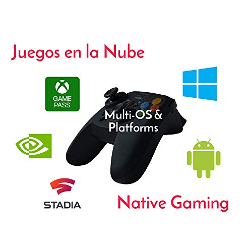 SHAKS S1 + Mando inalámbrico Bluetooth / 2,4GHz Dual para Android y Windows 7/8/9/10 y Xcloud y steam, G-Force, compatible con Switch. Vibración dual, gatillos analógico para Fortnite / COD / FIFA