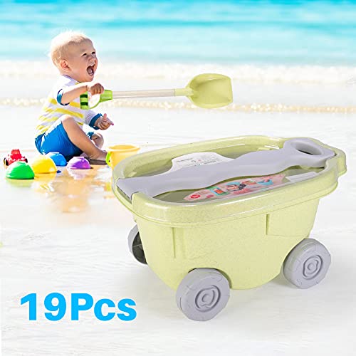 SHANNA Juguetes Playa Niños, Juguetes Arena Incluye Cubo Coche Palas Rastrillos Molde Animals Apto para Niños de 3 a 10 años (Estilo B)
