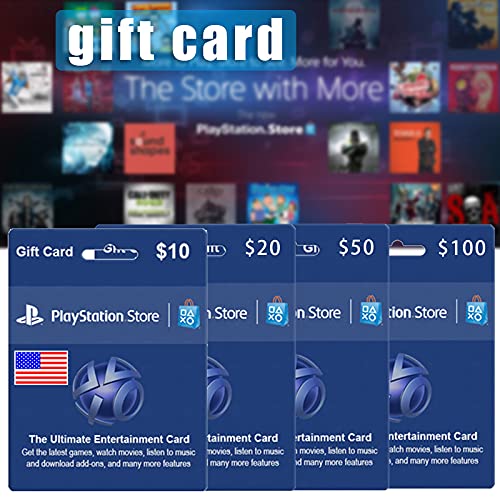 Shanshu Tarjeta de regalo PSN 10 $ Sony Playstation Network 10 USD CD Key Gift Card para niños y niñas adultos