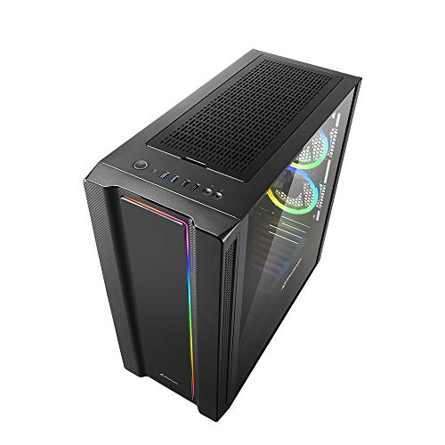 Sharkoon REV220 RGB - Caja de Ordenador, PC Gaming, Semitorre ATX, Negro