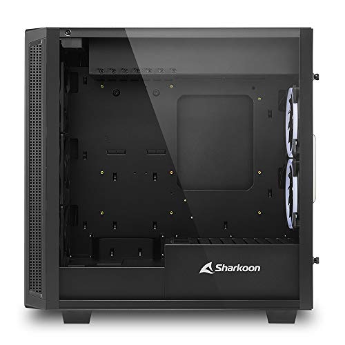 Sharkoon REV220 RGB - Caja de Ordenador, PC Gaming, Semitorre ATX, Negro