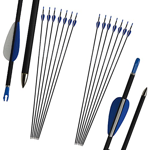 SHARROW 6/12/24 Flechas de Carbono Mixtas de 32 Pulgadas Spine 1200 Flechas Carbono para Tiro con Arco Flechas de Caza Flechas Carbono para Caza con Arco Compuesto Arco Recurvo Flechas Arco