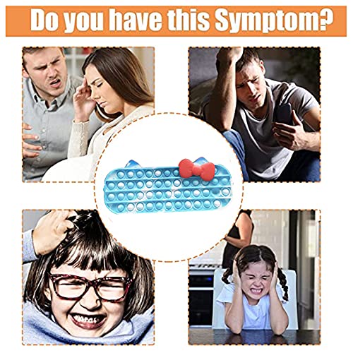 ShengOu Estuche para Lápices Pop it,Popit Fidget Toys Bolso,Estuche para Lápices Pop,Estuche de Silicona para Lápices,Pencil Pen Case (Mariposa azul y blanco)