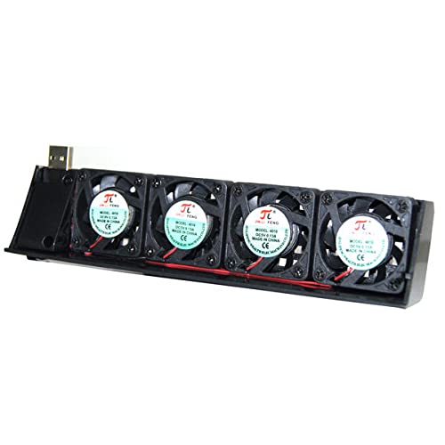 Shiwaki Ventilador de Enfriamiento Cuádruple USB DC 5V para Consolas PS3 40GB / 80GB / 120GB / 250GB