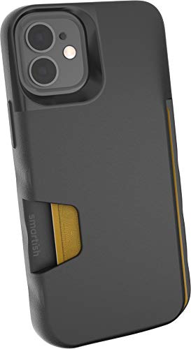 Silk Smartish Apple iPhone 12 Mini (5,4") Wallet Case Funda - Wallet Slayer Vol. 1 [Delgado + Protector] Titular de la Tarjeta de crédito - Negro