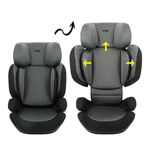 Silla de coche easyfix MIRAGE grupo 2/3 (15-36kg), con protección lateral reforzada y reposacabezas ajustable