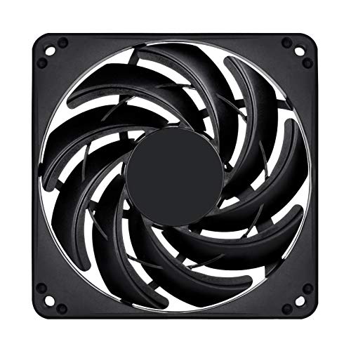 SilverStone SST-FN124B - Ventilador de refrigeración delgado de 120mm para ordenador Serie FN, Baja sonoridad, Alto flujo de aire, negro