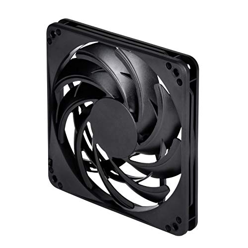 SilverStone SST-FN124B - Ventilador de refrigeración delgado de 120mm para ordenador Serie FN, Baja sonoridad, Alto flujo de aire, negro