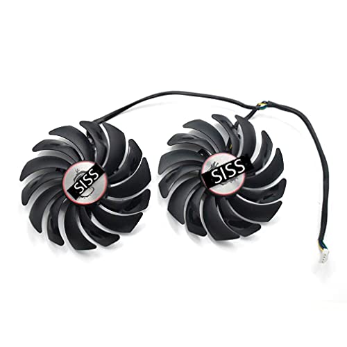 SISS Ventilador para tarjeta gráfica Enfriador compatible con MSI GTX 1080TI GAMING TWIN FROZR GTX1070 GAMING GTX1060-GAMING Radeon RX 470-480 RX570-580 PLD10010B12HH 4Pin Video Card Cooler Fan