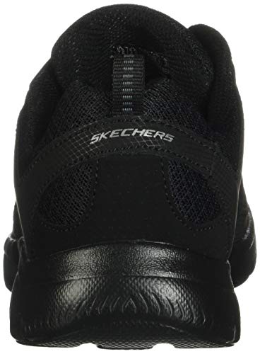 Skechers Summits-New World, Zapatillas Mujer, Negro (BBK Black Leather/Mesh/Black Trim), 36.5 EU