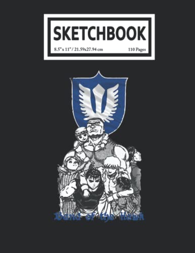 Sketchbook: Bérsẹrk Anime Manga The Band of Hawk 110 Blank Pages with Size 8.5x11 for Drawing, Writing, Painting, Sketching or Doodling