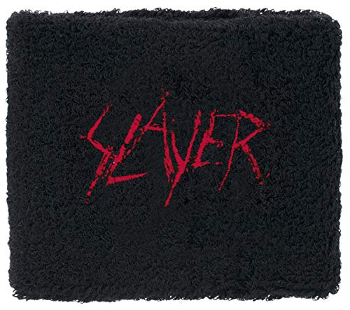 Slayer Logo - Wristband Unisex Muñequera Negro, 80% algodón, 12% Elastano, 8% poliéster,