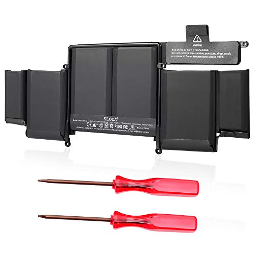 SLODA Batería para Macbook Pro Retina 13" A1493 A1582 A1502 (2013 2014 2015 Versión) Batería Repuesto para Portátil [Li-Polymer 11,34V 6330mAh]