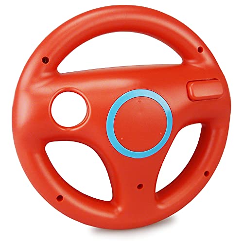 smardy 2x Volante de carreras / Racing Wheel De Dirección rojo + azul compatible con Nintendo Wii y Wii U Remote (Mario Kart, Juego De Carreras...)