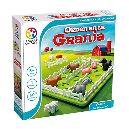 smart games- Orden en la Granja Educativo, Juegos de Mesa Infantiles, niños, smartgames, Juguete Puzzle para pequeños, Multicolor (Lúdilo SG091ES)