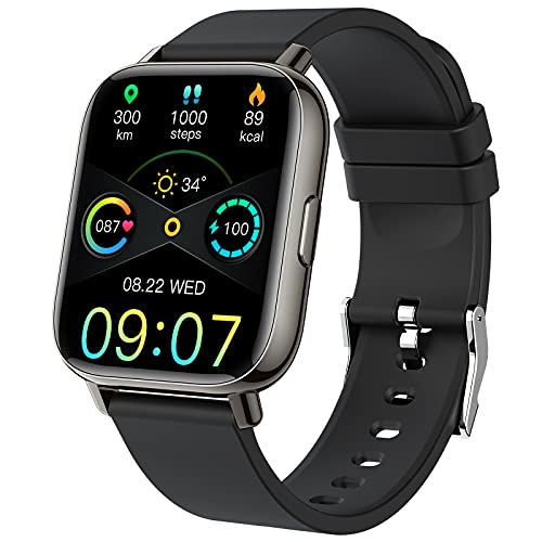 Smartwatch, 1.69'' Reloj Inteligente Hombre Mujer Pulsera Actividad Inteligente con Pulsómetro,Monitor de Sueño,Podómetro,Cronómetro, 24 Deportivos, Impermeable IP68 Reloj Deportivo para Android iOS