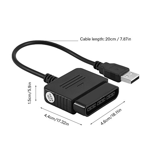 Socobeta Convertidor Adaptador USB Compatible con Sony Playstation1/2 Controller PS1 PS2 a PS3 PC