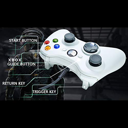 SOLEIWEI X-Box 360 2.4G Gamepad inalámbrico con receptor de PC consola controlador inalámbrico, adecuado para videojuegos y computadora XBOX360