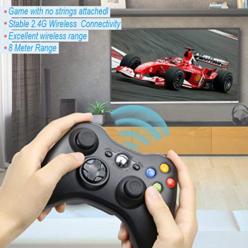 SOLEIWEI X-Box 360 2.4G Gamepad inalámbrico con receptor de PC consola controlador inalámbrico, adecuado para videojuegos y computadora XBOX360