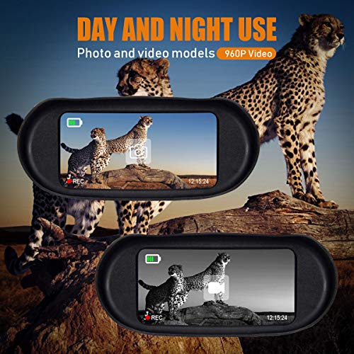 SOLOMARK Binoculares de visión nocturna , 7 prismáticos infrarrojos digitales - Cámara fotográfica HD de 1280x720p Grabadora de video - Pantalla grande de 4 "y rango de visualización de 400 m